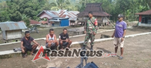 Babinsa Koramil Wolowaru Aktif Jaga Kondusifitas dan Kebersihan Lingkungan di Ende