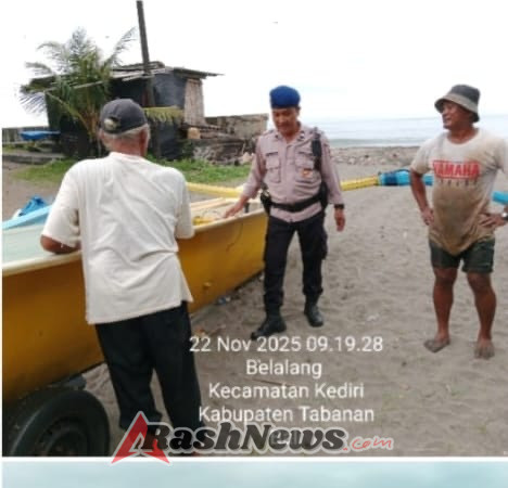 Polairud Polres Tabanan Intensifkan Patroli Pesisir di Pantai Kedungu, Jaga Keamanan Wisatawan di Tengah Gelombang Pasang
