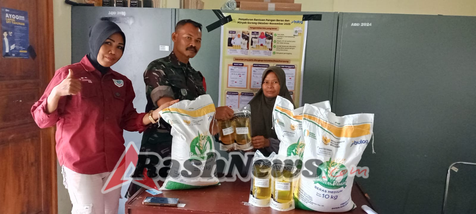 227 KK di Lamunga Terima Bantuan Pangan, Babinsa Pastikan Penyaluran Tepat Sasaran