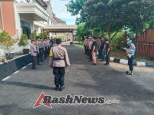 Laksanakan Tugas Piket Mako, Sat Lantas Polres Karangasem Ikuti Serah Terima Tugas Jaga