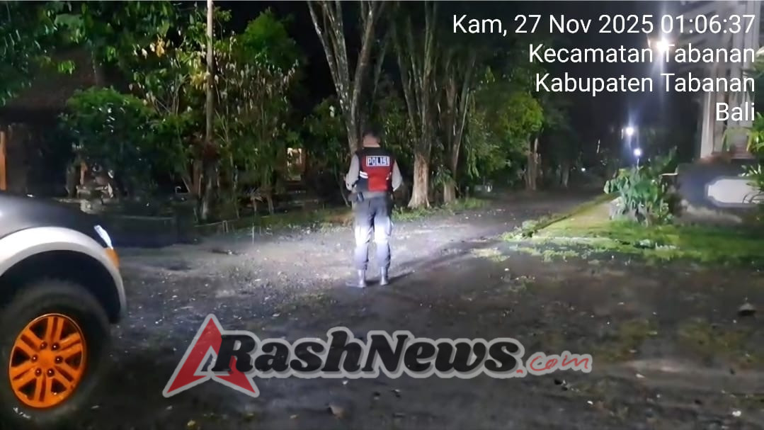 Patroli Jalan Kaki Subuh Sat Samapta Polres Tabanan Perketat Pengawasan Cegah Gangguan Kamtibmas