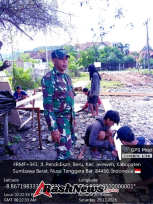 TNI Hadir di Tengah Masyarakat, Babinsa Desa Belo Pantau Pembangunan Koperasi
