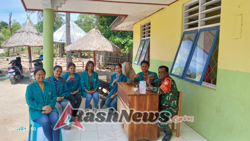 Babinsa 1618-04/Bisel Ajak Mahasiswa Lebih Peka terhadap Dinamika Desa