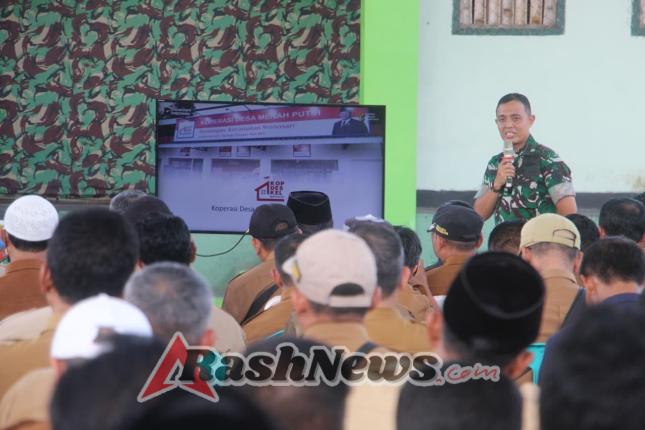 ‎ Seluruh Kades Kumpul di Kodim 1615/Lotim Bahas Penyediaan Lahan Koperasi Merah Putih