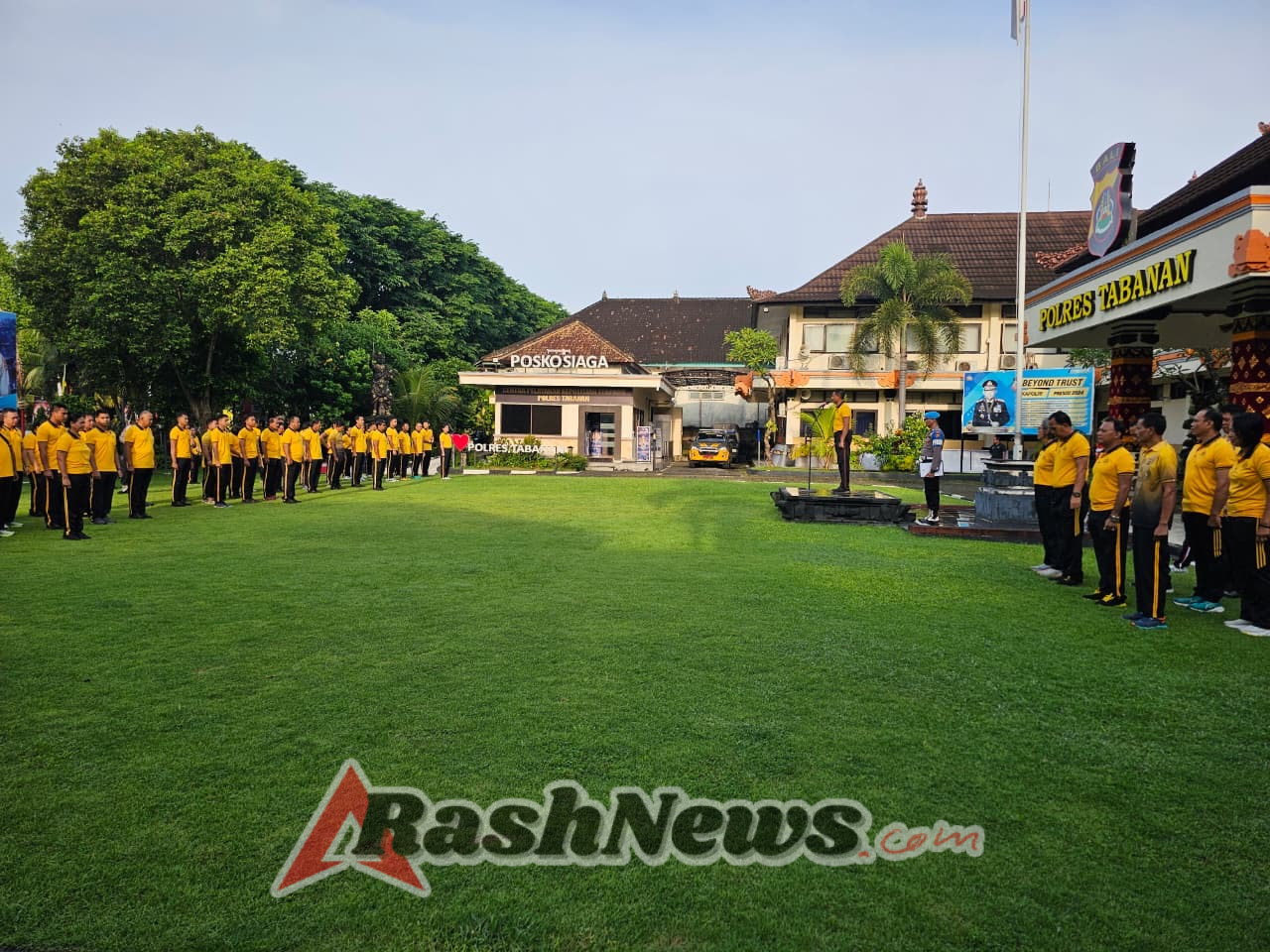 Polres Tabanan Gelar Olahraga Bersama, Tingkatkan Kebugaran dan Soliditas Personel