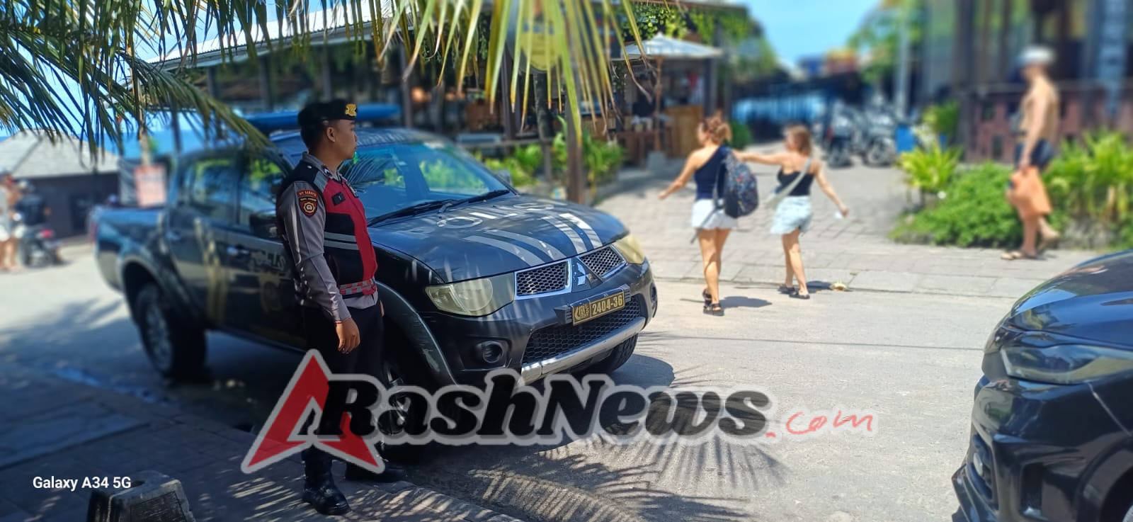 Pastikan Kunjungan Wisatawan Aman Polsek Kuta Utara Patroli Di Kawasan Wisata.
