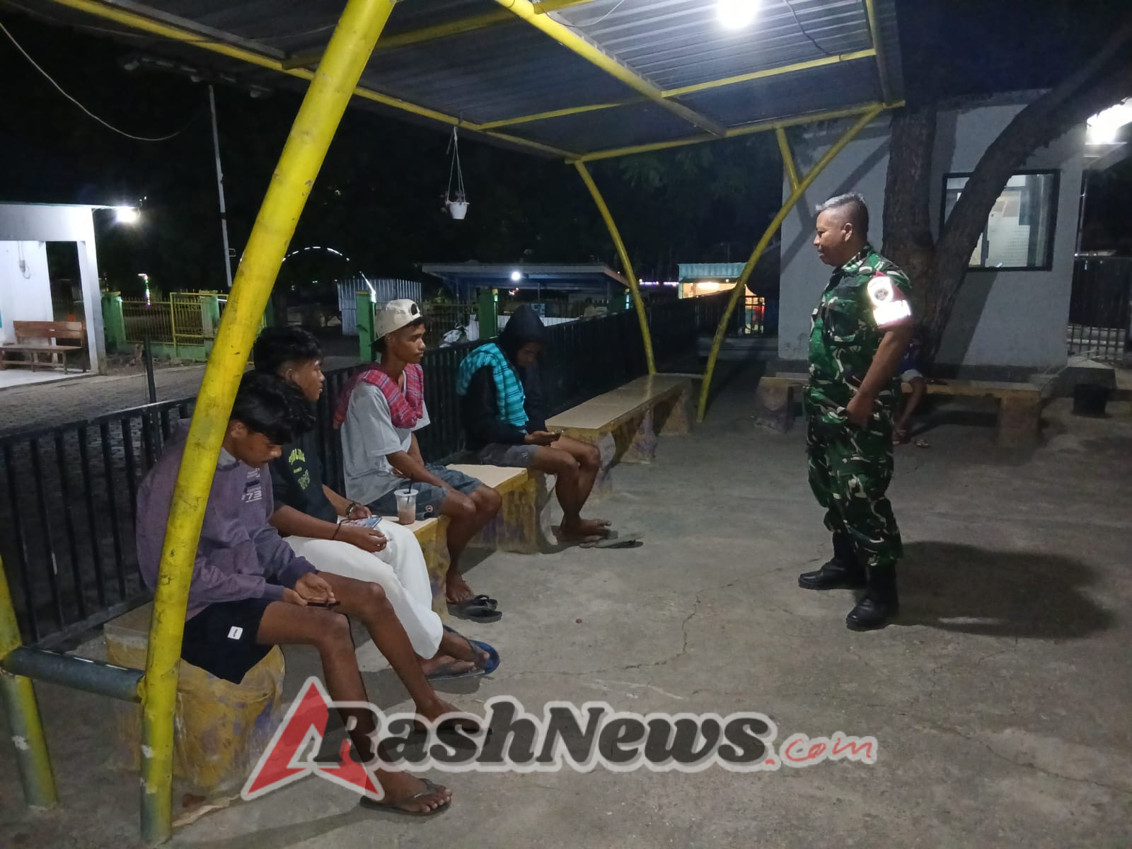 Empat Desa Jadi Sasaran Patroli Malam Babinsa Koramil Wawo
