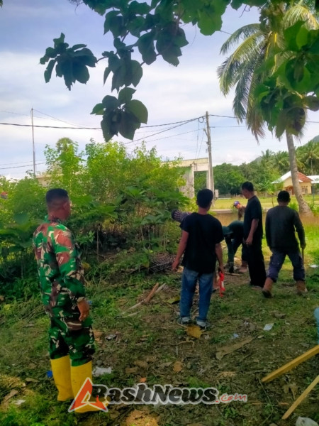 Pembangunan Koperasi Merah Putih Dipantau Babinsa, Progres Berjalan Aman dan Tertib