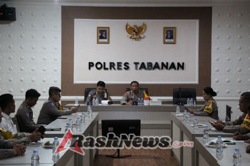 Polres Tabanan Gelar Anev Minggu Pertama Ops Zebra Agung 2025: Tekankan Pencapaian Target dan Penguatan Kinerja Satgas