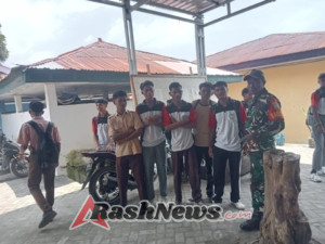 Babinsa dan Pelajar SMKN 1 Ende Bersinergi Ciptakan Kamtibmas di Wilayah Binaan