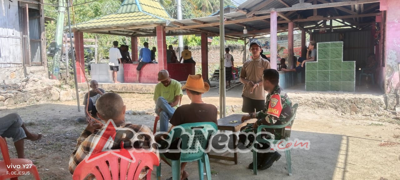 Himbau Keamanan, Babinsa Kopda Fransiskus Dejesus Ciptakan Lingkungan Aman di Desa Butanalagu