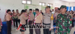 Babinsa dan Unsur Forkopimcam Sano Nggoang Hadiri Pelantikan Pengurus Kwarran Masa Bakti 2025–2028