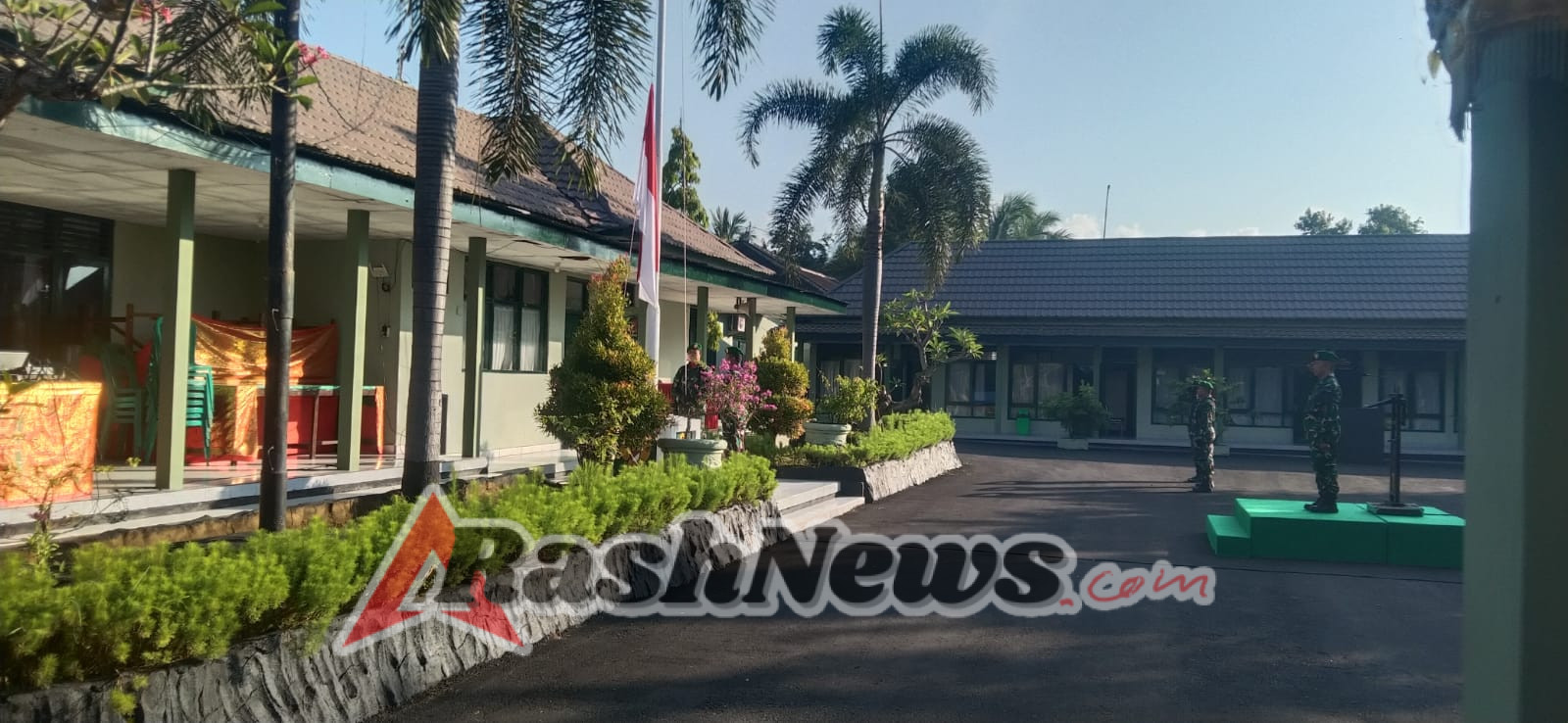 Kodim 1623/Karangsem rutin gelar upacara bendera setiap hari Senin.