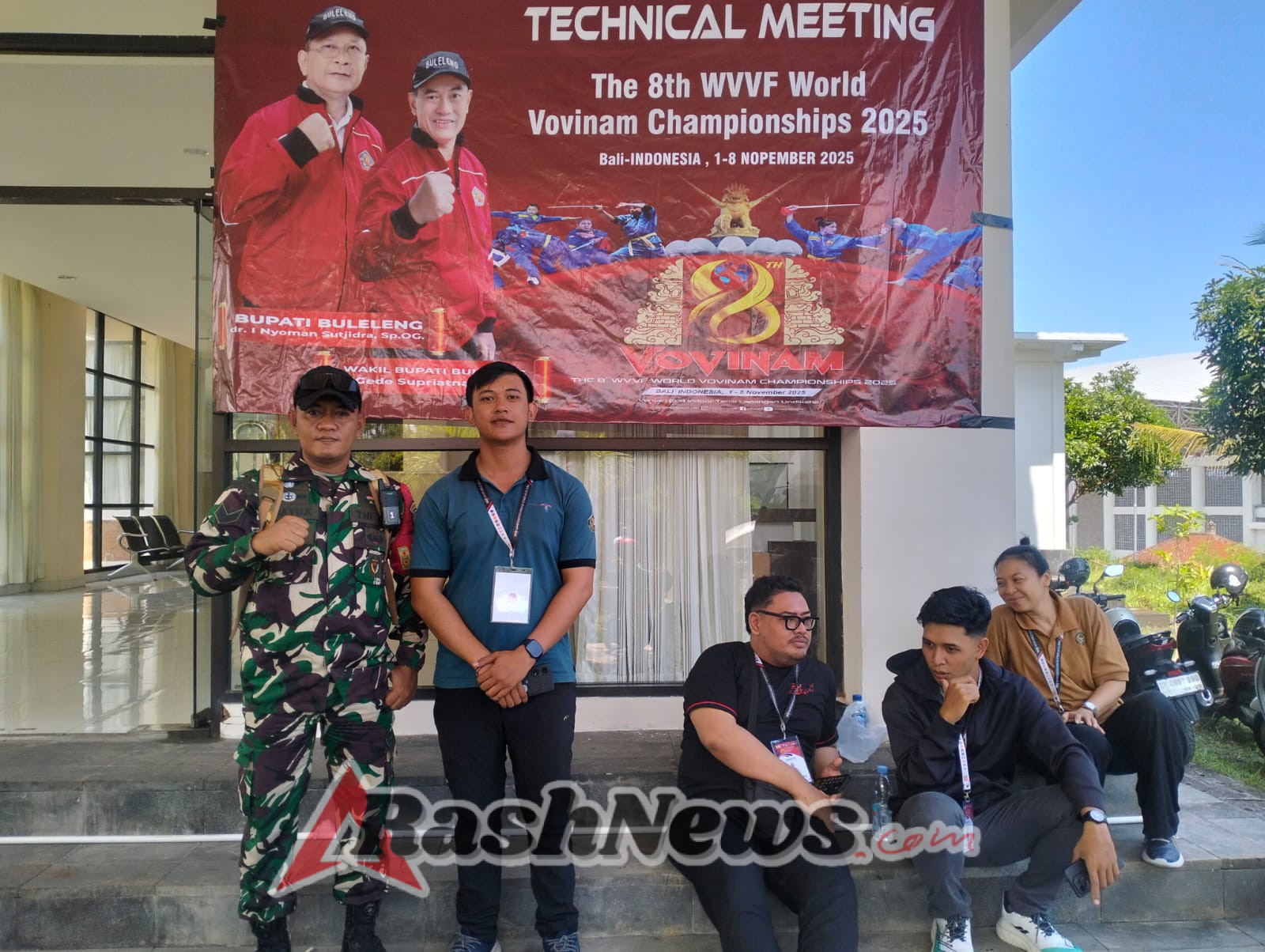 Sinergitas TNI-Polri dan Aparat Desa, Babinsa Jinengdalem Sukseskan Tekhnikal Meeting Vovinam Internasionalv
