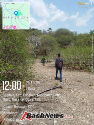 Dukung Ekonomi Kerakyatan, Babinsa Ba’a Hadiri Pengukuran Lokasi Koperasi Merah Putih di Lobalain