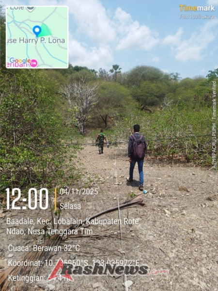 Dukung Ekonomi Kerakyatan, Babinsa Ba’a Hadiri Pengukuran Lokasi Koperasi Merah Putih di Lobalain