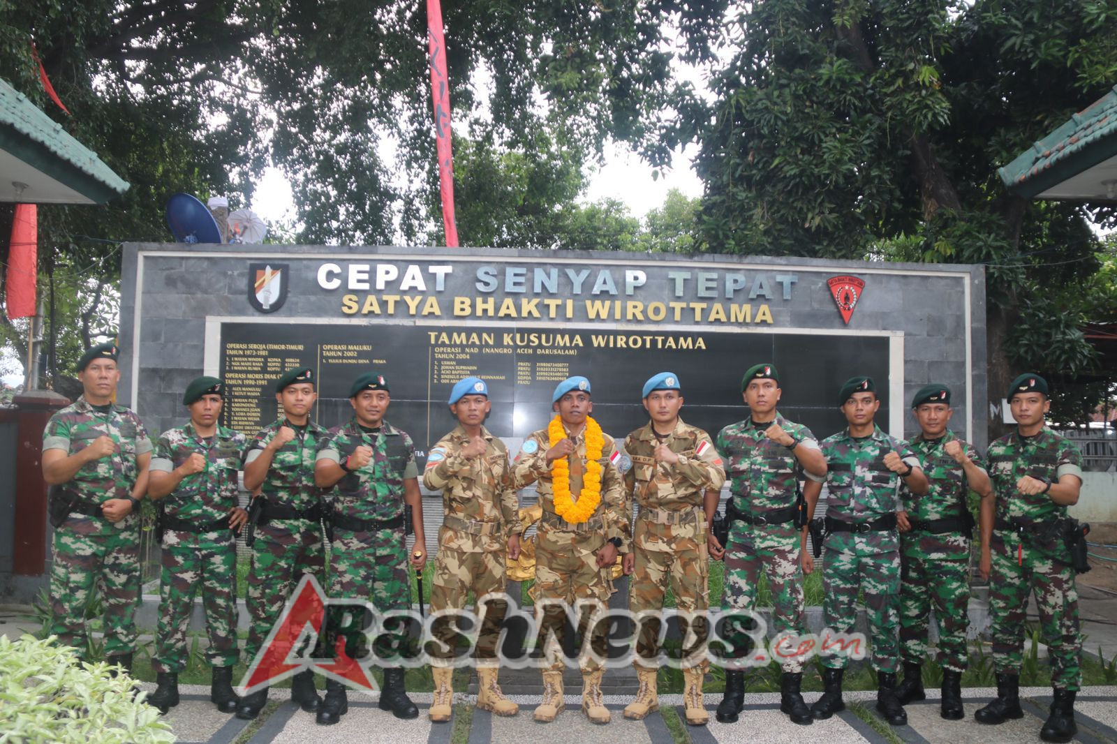 Yonif 900/SBW Gelar Upacara Penyambutan Prajurit Usai Purna Tugas Pasukan Perdamaian Dunia