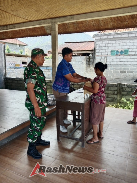 Peran Sentral Babinsa Banyupoh: Serma Putu Sudiarsana Kawal Ketat Vaksinasi Rabies di Gerokgak 2025!