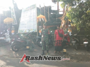 Sinergi TNI-Polri dan Masyarakat Desa Anturan Amankan Karya Gede di Pura Khayangan Tiga