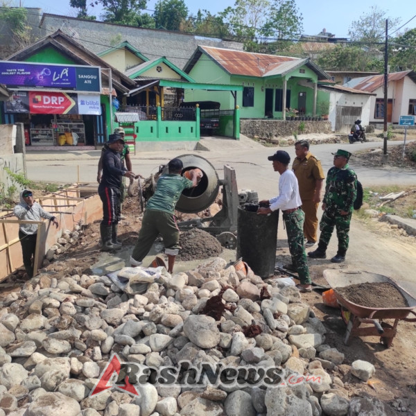 Gotong Royong Kodim Kupang dan Warga Wujudkan Infrastruktur Drainase