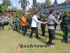 Kesiapsiagaan Hadapi Cuaca Ekstrem, Kodim 1616/Gianyar Kerahkan Personel SAR pada Apel Gelar Pasukan