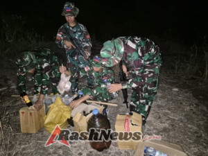 Keberhasilan Satgas Pamtas Yonarhanud 2 Kostrad Gagalkan Penyeludupan Barang Ilegal