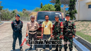 Tertibkan Perbatasan, Satgas Pamtas Yonarhanud 2 Kostrad Gelar Operasi Tasbara bersama PLBN Wini