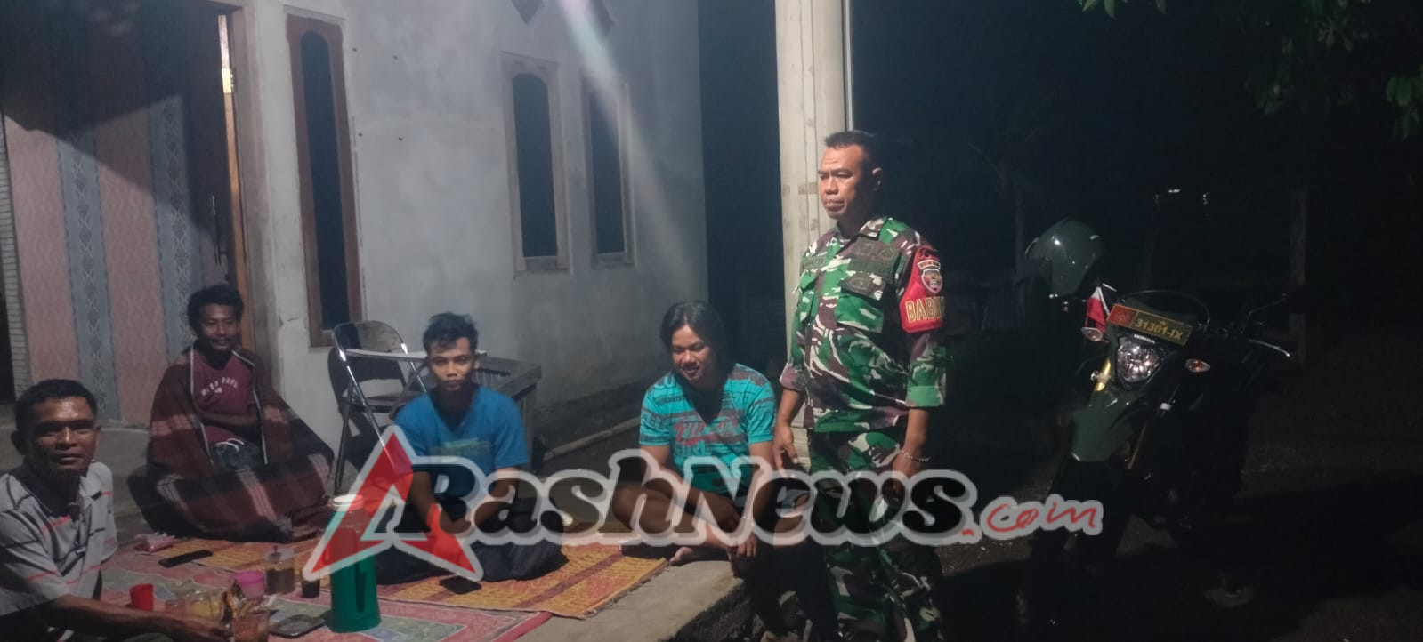 Koramil 1607-07/Lunyuk Perkokoh Kehadiran Aparat Melalui Pengawasan Wilayah Berkelanjutan