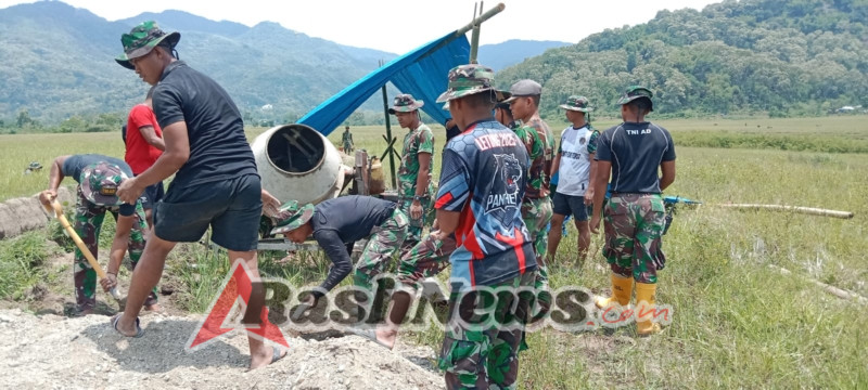 Wujud Kepedulian TNI untuk Petani, TMMD ke-126 Kodim 1625/Ngada Genjot Rehabilitasi Irigasi di Riung Barat