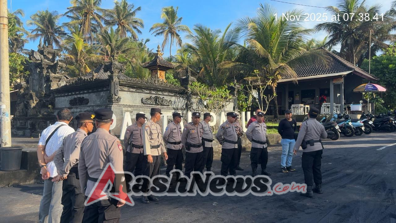 Kapolsek Kerambitan Ambil Apel Pengamanan Slidetober Fest oleh Deus Ex Machina Pantai Pasut.
