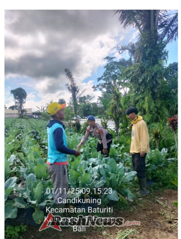 Sat Polairud Polres Tabanan Sambangi Petani di Bedugul, Perkuat Sinergi Kamtibmas dan Ketahanan Pangan