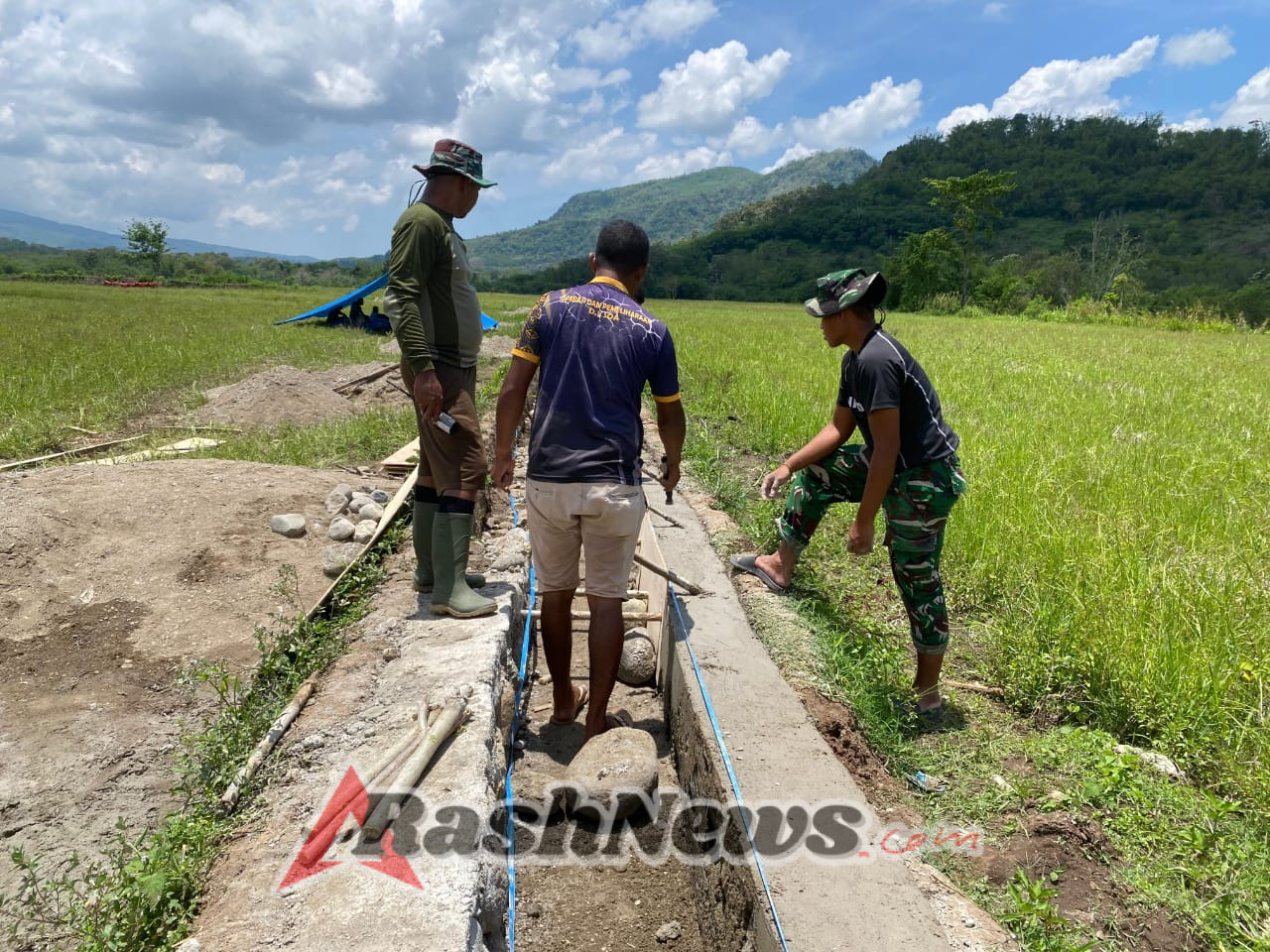 Dansatgas TMMD: Irigasi Lewur Tepu Segera Rampung dan Siap Dirasakan Manfaatnya