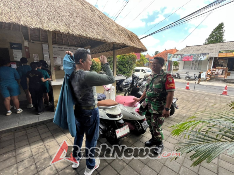 Wujud Kepedulian dan Tugas Kewilayahan, Babinsa Tegallalang Kawal Kegiatan Irdam IX/Udayana di Alas Harum