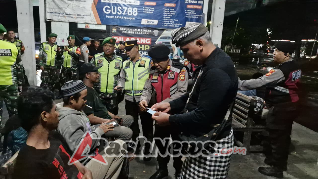 Patroli Sekala Besar Warnai Malam Minggu di Tabanan, Wujud Sinergitas TNI–Polri dan Pecalang Jaga Kamtibmas