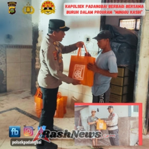 Kapolsek Padangbai Berbagi Bersama Buruh dalam Program “Minggu Kasih”