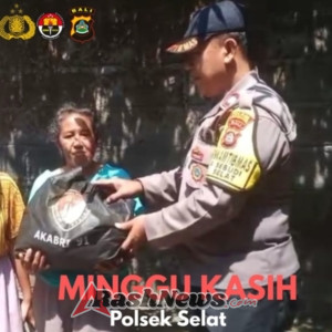 Minggu Kasih Polsek Selat dilaksanakan di BD. Sebudi Desa Sebudi, Kec. Selat.