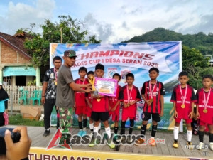 Babinsa Desa Seran Hadiri Penutupan Turnamen U-10 dan U-12, Wujud Dukungan Terhadap Olahraga Anak Usia Dini