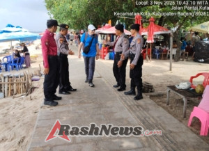 Patroli Dialogis Unit Wisata Satpamobvit Polresta Denpasar Wujudkan Rasa Aman di Kawasan Beachwalk dan Pantai Kuta