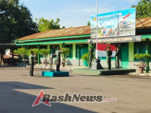 Upacara Pengibaran Bendera di Kodim 1624/Flotim Berlangsung Tertib dan Khidmat