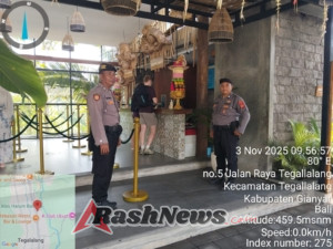 Sat Pamobvit Polres Gianyar Laksanakan Patroli Dan Pengamanan Di Obyek Wisata Alas Arum Tegalalang
