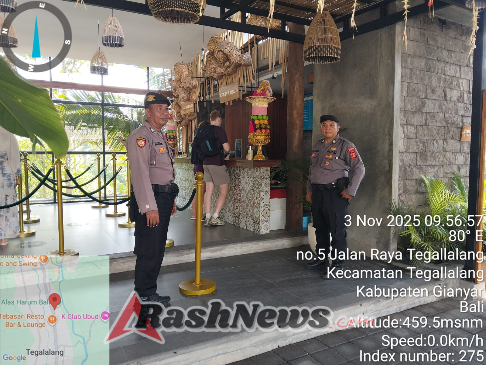 Sat Pamobvit Polres Gianyar Laksanakan Patroli Dan Pengamanan Di Obyek Wisata Alas Arum Tegalalang