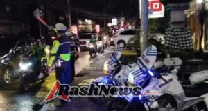 Unit Lantas Polsek Kuta Utara Lakukan Patroli  Cegah Kemacetan dan Gangguan Kamtibmas