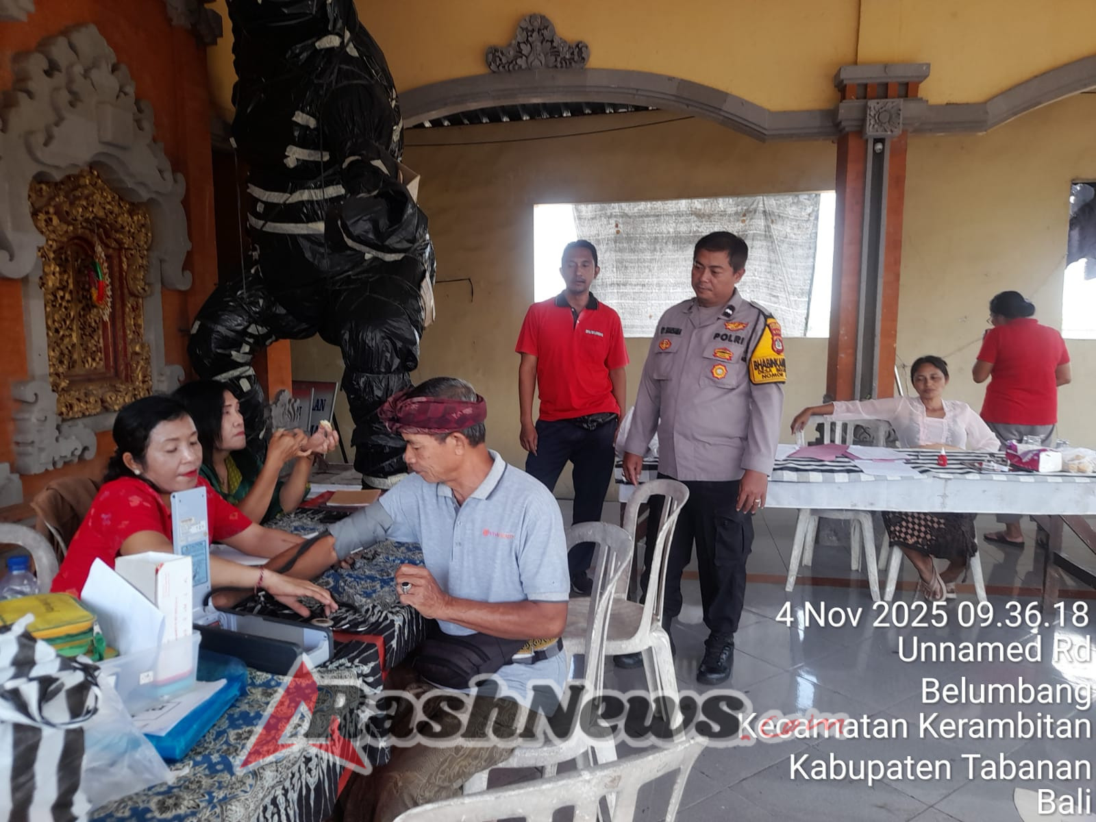 Bhabinkamtibmas Desa Belumbang Atensi Posyandu ILP