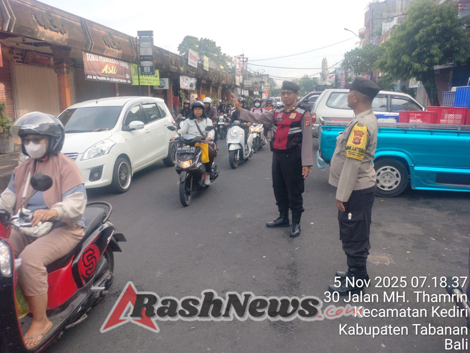 Atensi Kemacetan dan Laka, Polsek Kediri Gelar Personil  Untuk Laksanakan Strong Point