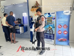 Sat Pamobvit Polres Tabanan Tingkatkan Pengamanan Perbankan Demi Kenyamanan Nasabah