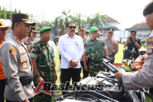 Kapolres Gianyar Pimpin Apel Kesiapan Pasukan dan Peralatan Tanggap Darurat Bencana Hidrometeorologi