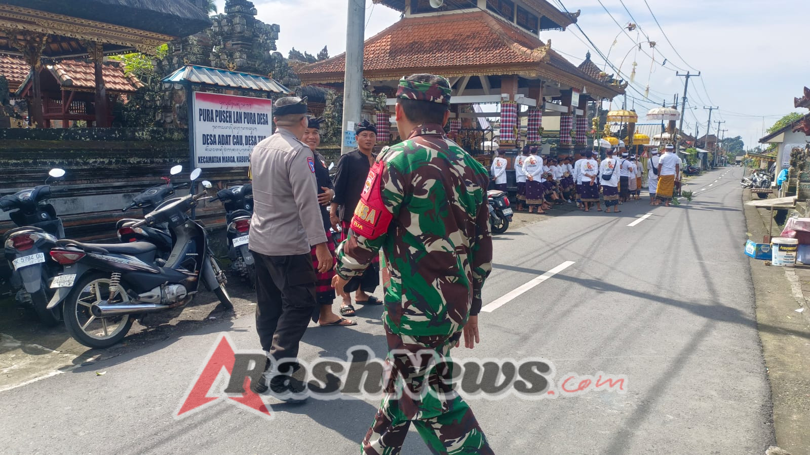Pengawalan dan Pengamanan Giat Melasti Dalam Rangka Upacara Pujawali/Piodalan di Pura Puseh Desa Adat Karyasari