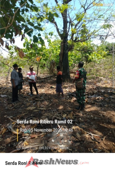 Komsos Babinsa Roni Riberu Perkuat Koordinasi dalam Peninjauan Lahan Hibah Koperasi di Sonimanu