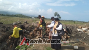 Peletakan Batu Pertama Irigasi Desa Cempi Jaya Berjalan Lancar