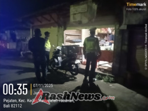 Piket Fungsi Polsek Kediri Dipimpin Pawas  Laksanakan Blue Light Patrol (BLP)